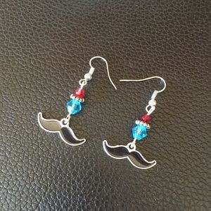 Handmade Mustache Earrings!